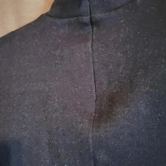 Nancy Bolen City Girl Black Top  with high neck short sleeves medium - Picture 4 of 7